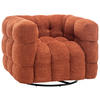 SESSEL in Bouclé Orange  - Schwarz/Orange, Design, Textil/Metall (94/83/71cm) - Livetastic