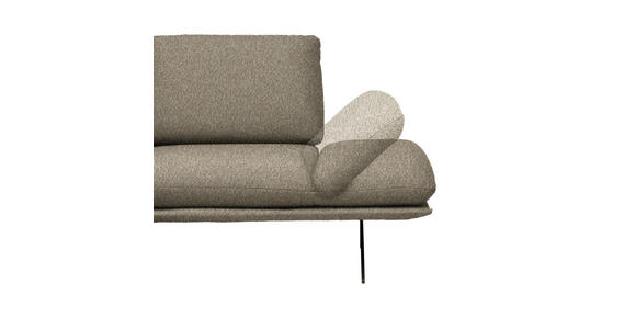 ECKSOFA  in Flachgewebe Hellbraun  155/234 cm  - Hellbraun/Schwarz, Design, Textil/Metall (155/234cm) - Dieter Knoll