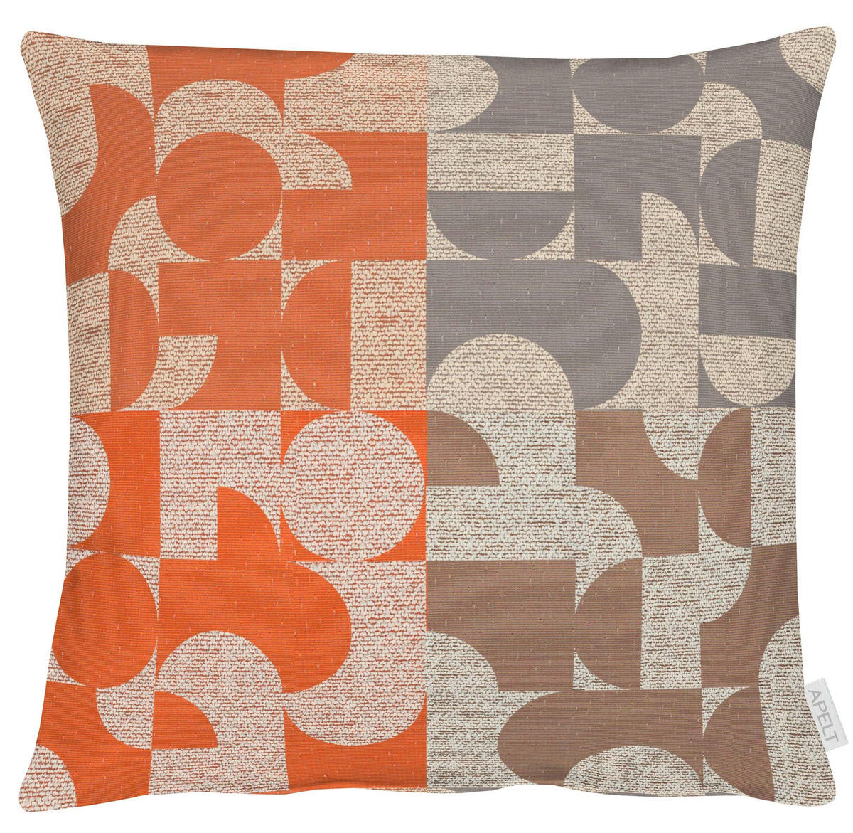 KISSENHÜLLE 49/49 cm  - Beige/Orange, Design, Textil (49/49cm) - Apelt