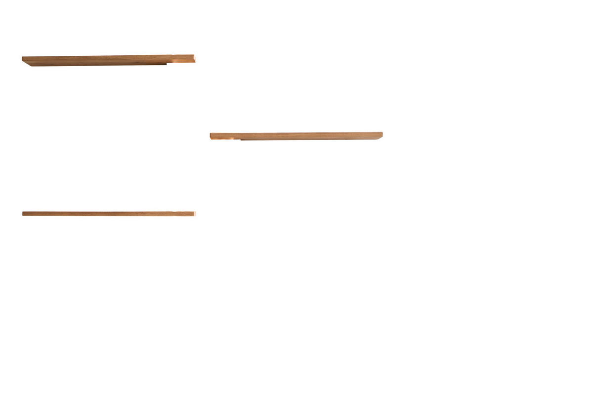 WANDBOARDSET  85/20/2,5 cm  - Eichefarben, Design, Holz (85/20/2,5cm) - Moderano