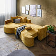 ECKSOFA in Chenille Goldfarben  - Goldfarben/Schwarz, Design, Kunststoff/Textil (194,0/307,0cm) - Carryhome