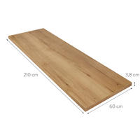 KÜCHENBLOCK Easytouch 300 cm  in Eichefarben, Dunkelrot  - Eichefarben/Schwarz, MODERN, Holzwerkstoff/Metall (300cm) - Nobilia