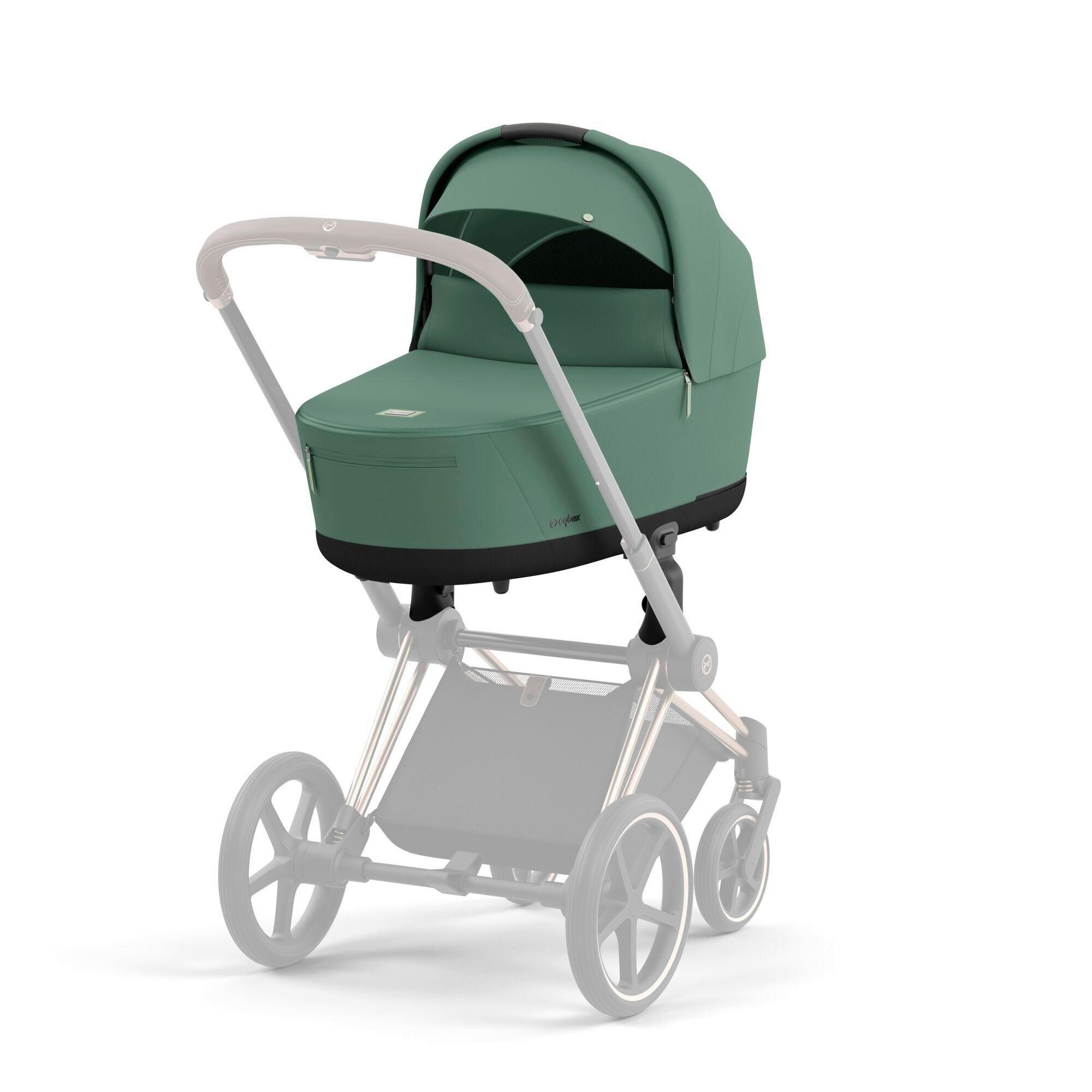 LIEGEWANNE - Dunkelgrün/Weiß, Trend, Textil (87,5/48/60cm) - Cybex