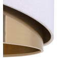 HÄNGELEUCHTE 45,5/120 cm  - Goldfarben/Weiß, MODERN, Kunststoff/Textil (45,5/120cm) - Novel