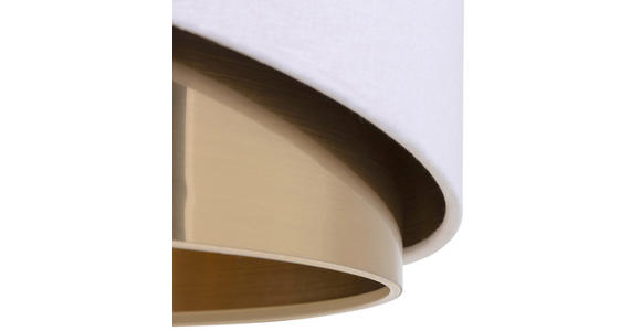 HÄNGELEUCHTE 45,5/120 cm  - Goldfarben/Weiß, MODERN, Kunststoff/Textil (45,5/120cm) - Novel