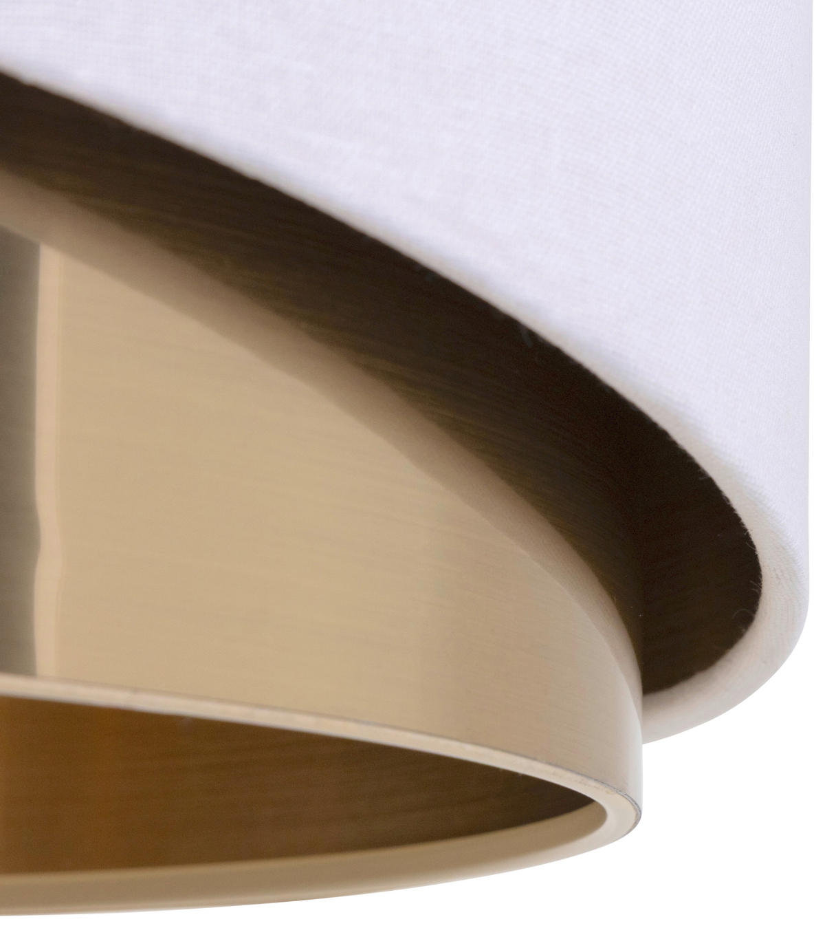 HÄNGELEUCHTE 45,5/120 cm   - Goldfarben/Weiß, MODERN, Kunststoff/Textil (45,5/120cm) - Novel