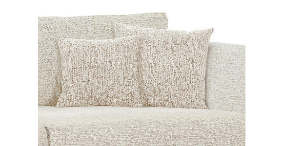 MEGASOFA in Chenille Beige - Beige/Schwarz, ROMANTIK / LANDHAUS, Textil/Metall (273/50-79/125cm) - Landscape