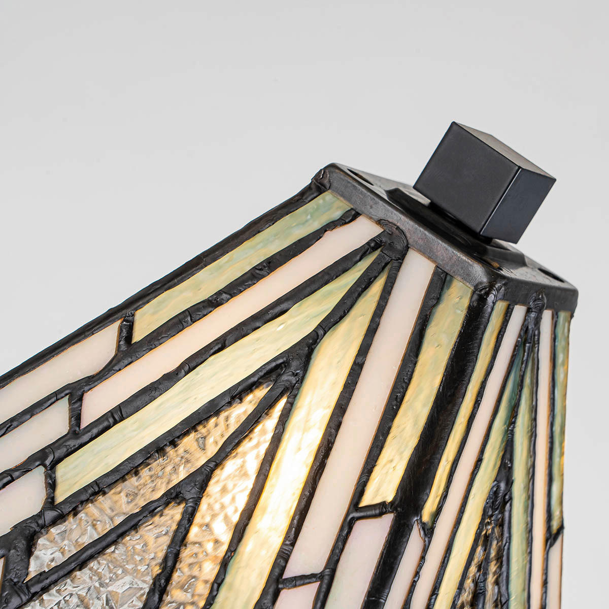 TISCHLEUCHTE Alderley   - Dunkelbraun/Multicolor, KONVENTIONELL, Glas/Metall (32,3/13,8/13,8cm) - Elstead Lighting