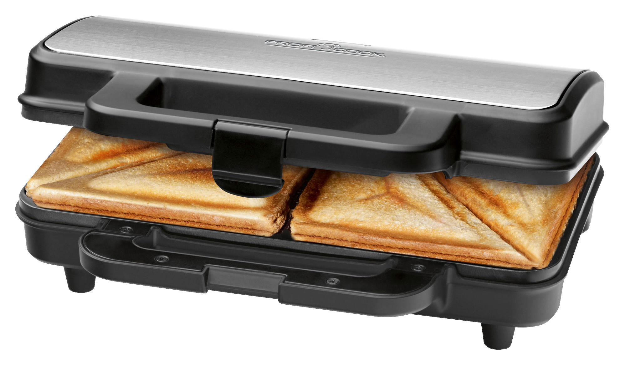 SANDWICHTOASTER  - Edelstahlfarben/Schwarz, LIFESTYLE, Kunststoff (29,2/9,9/25cm)