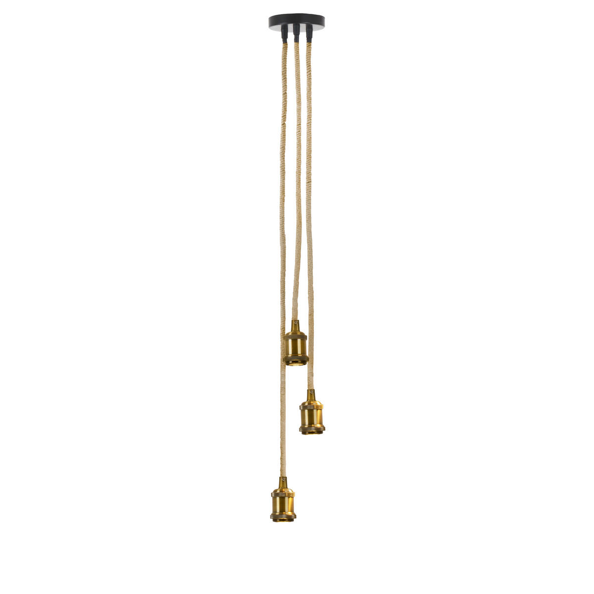 HÄNGELEUCHTE 17/17/87,5 cm  - Messingfarben/Naturfarben, Design, Naturmaterialien/Metall (17/17/87,5cm) - Näve