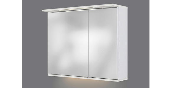 SPIEGELSCHRANK 80/67/20 cm  - Chromfarben/Weiß, KONVENTIONELL, Glas/Holzwerkstoff (80/67/20cm) - Xora