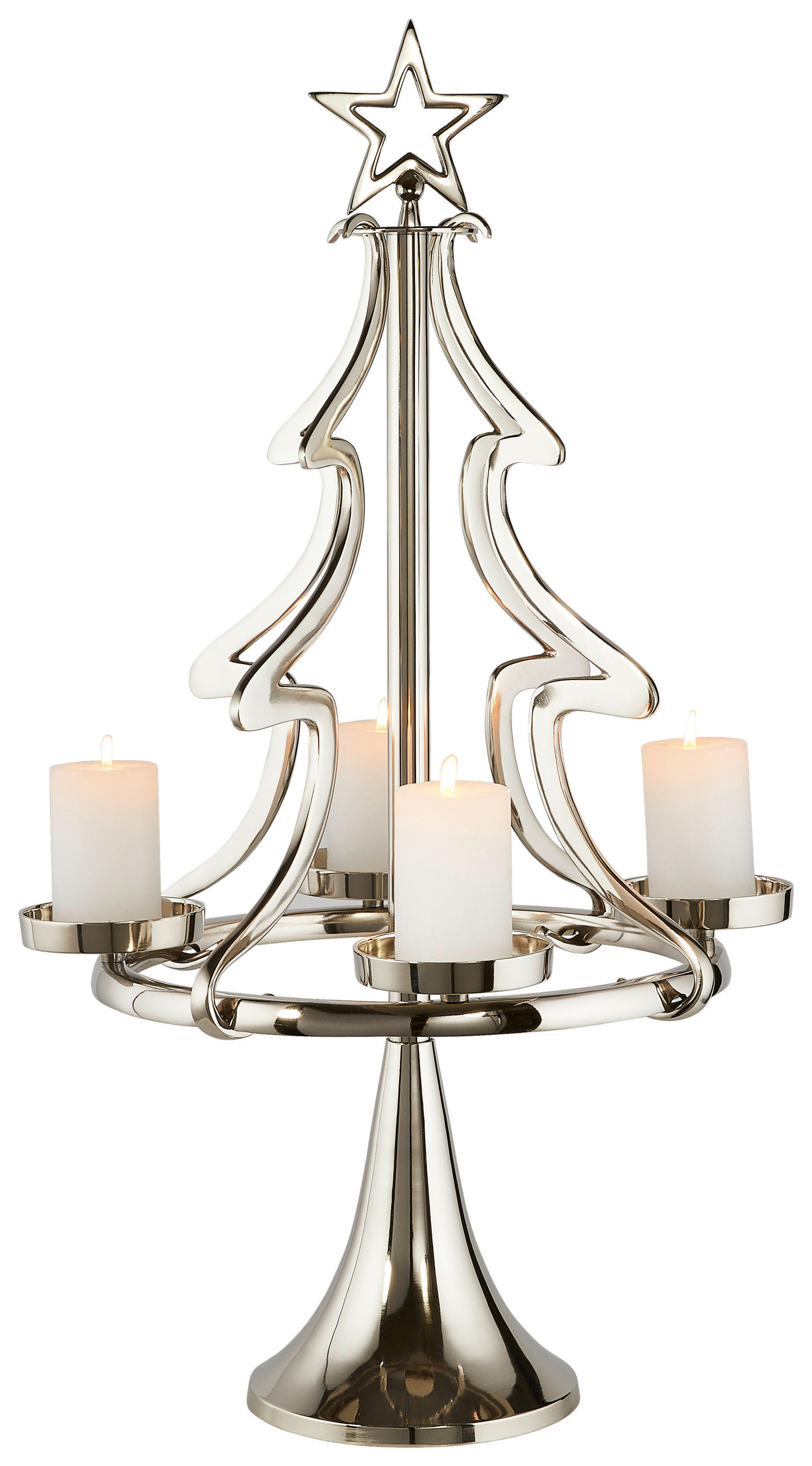 DEKOWEIHNACHTSBAUM  - Silberfarben, Trend, Metall (48/86cm) - X-Mas