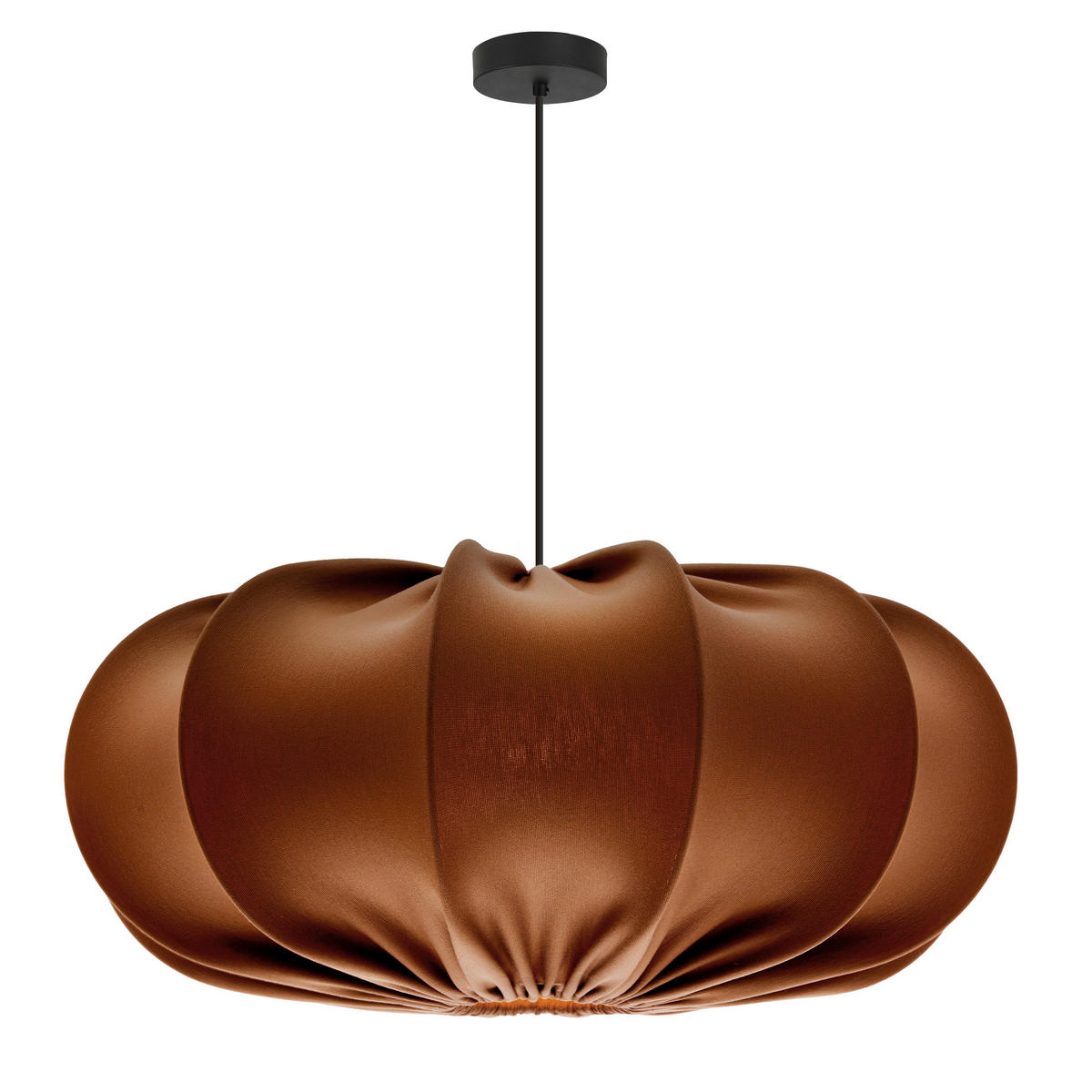 PENDELLEUCHTE 52/52/120 cm  - Schwarz/Mokka, KONVENTIONELL, Kunststoff/Metall (52/52/120cm)