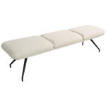 SITZBANK 200/49,5/50 cm Webstoff Schwarz, Beige  - Beige/Schwarz, Design, Textil/Metall (200/49,5/50cm) - Dieter Knoll
