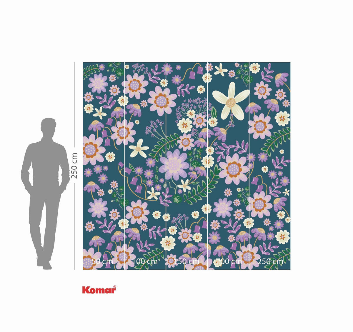 FOTOTAPETE - Graublau/Gelb, Design, Textil (250/250cm) - Disney