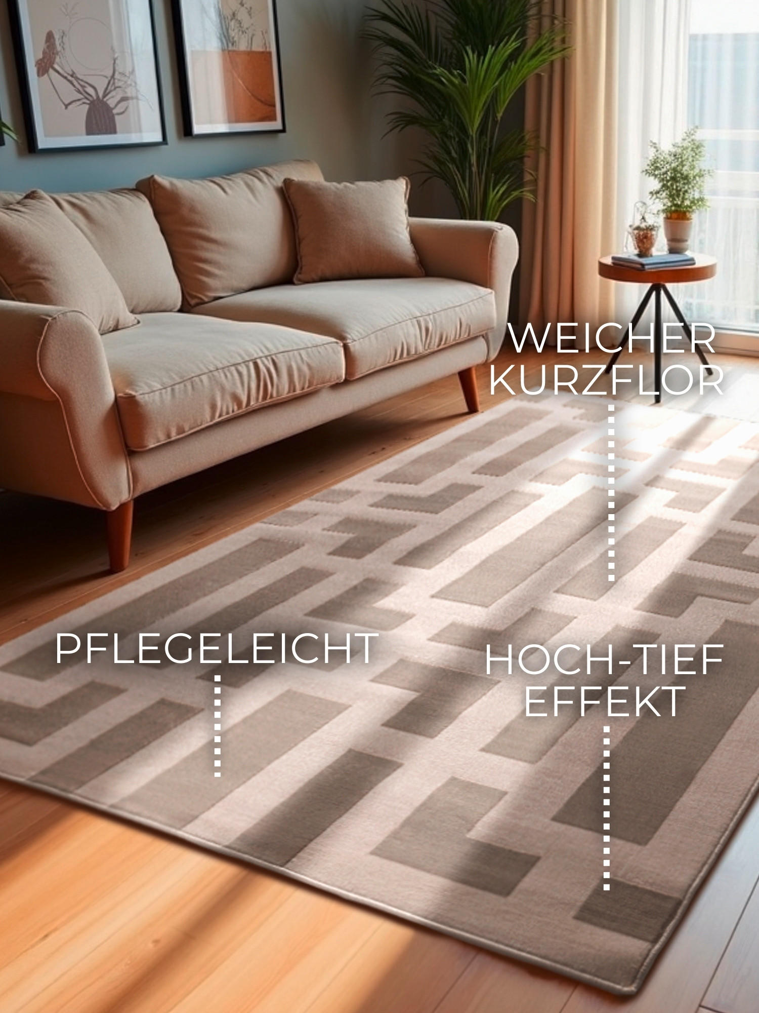 WEBTEPPICH 200/280 cm Perles Creme, Grau  - Creme/Grau, Design, Kunststoff (200/280cm) - Elle Decoration