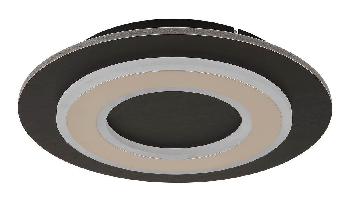 STROPNÉ LED SVIETIDLO, 32/5.5 cm  - čierna/biela, Konventionell, kov/kompozitné drevo (32/5.5cm) - Globo
