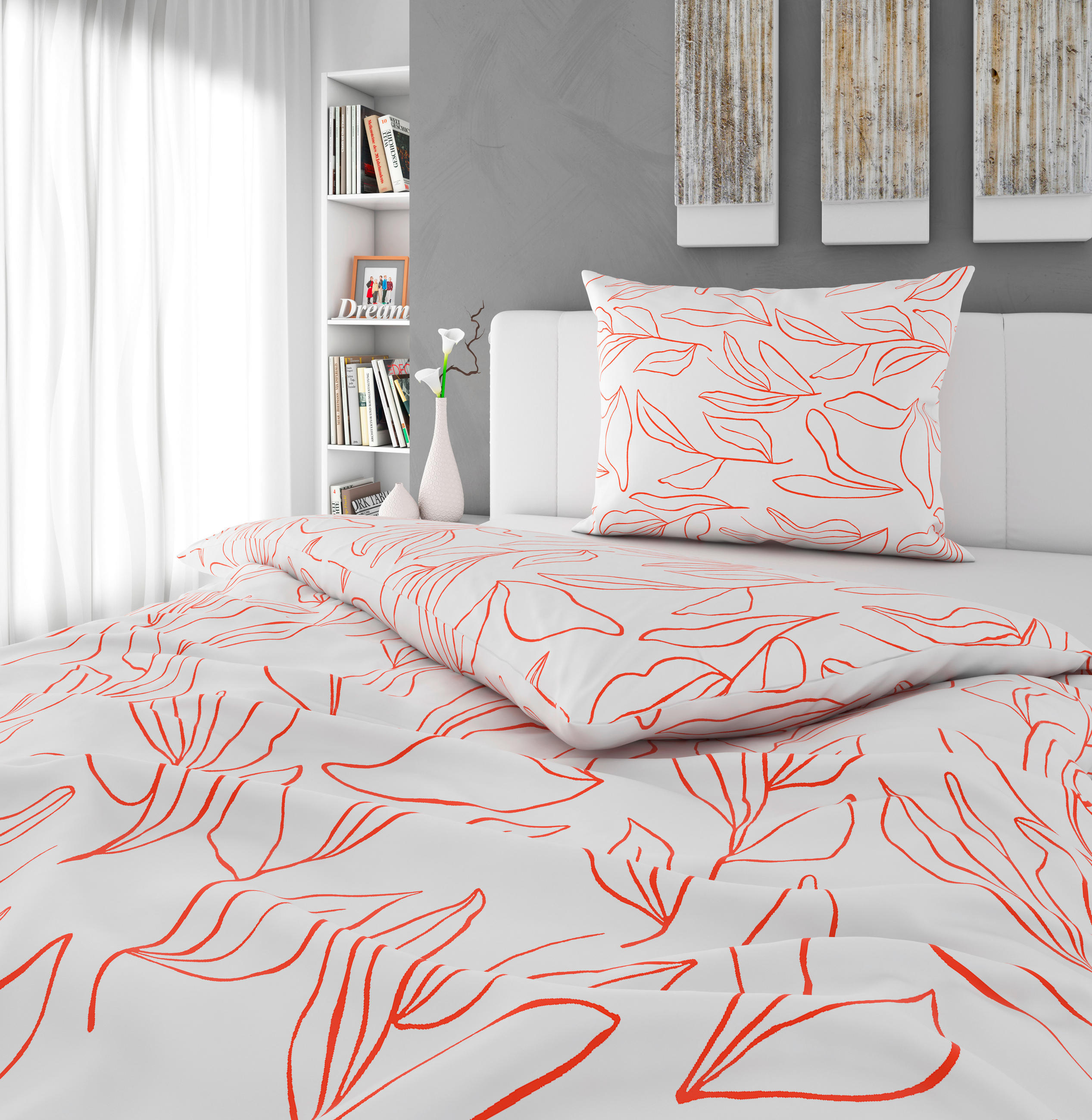 ÁGYNEMŰHUZAT-GARNITÚRA 140/200 cm  - terrakotta, Konventionell, textil (140/200cm) - Esposa