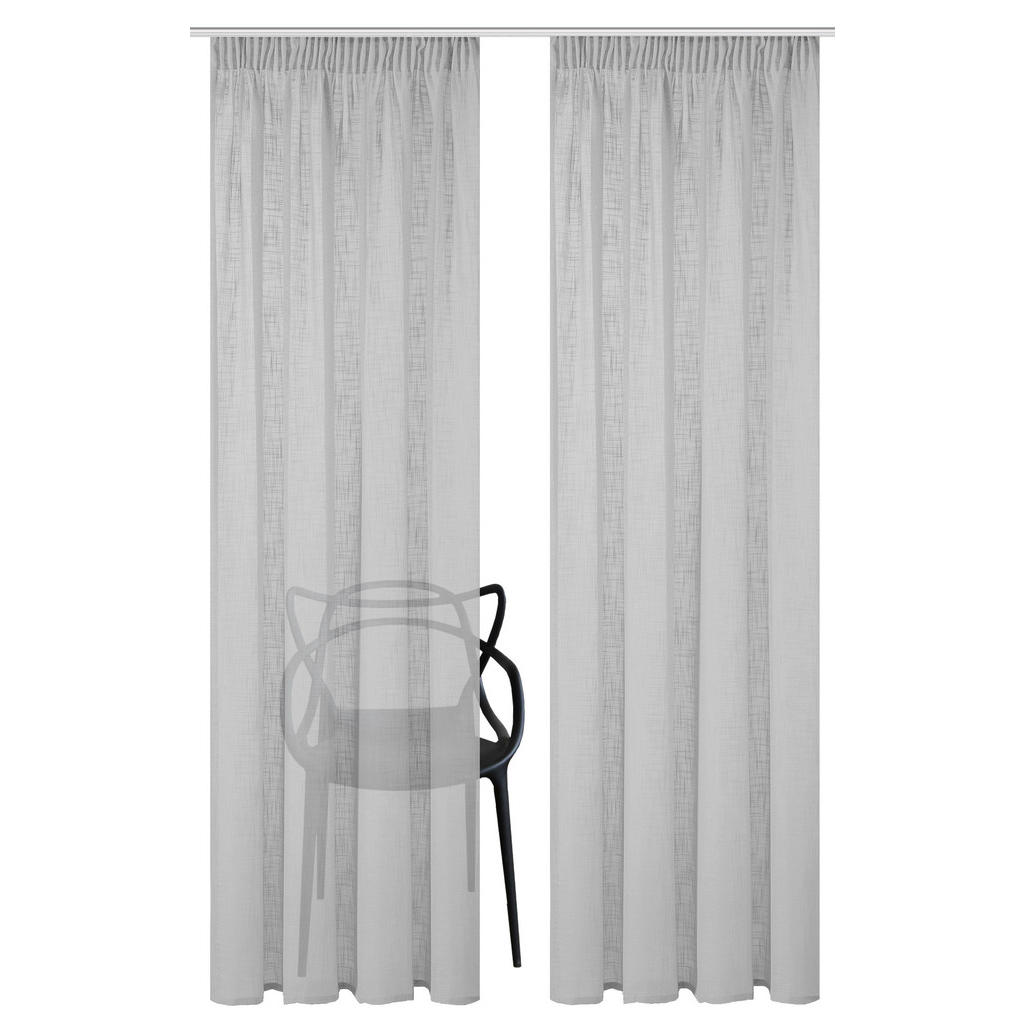 Thumbnail - Xxxl Fertigvorhang, Grau, Textil, Uni, 140x160 cm, für Stange und Schiene geeignet, mit Kombiband, Wohntextilien, Gardin...