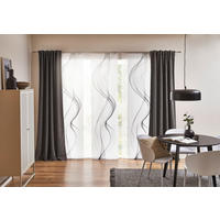 FLÄCHENVORHANG  5 Stück  halbtransparent  60/245 cm   - Weiß/Grau, Design, Textil (60/245cm) - Novel