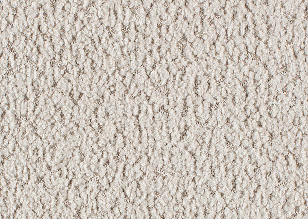 ECKSOFA in Chenille Weiss  - Sandfarben/Weiss, Design, Holz/Textil (148/236cm) - Lomoco