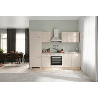 KUCHYŇSKÁ LINKA NEPAL 270 - Sonoma dub/kašmírová, Moderní, kov/kompozitní dřevo (270cm) - FlexWell