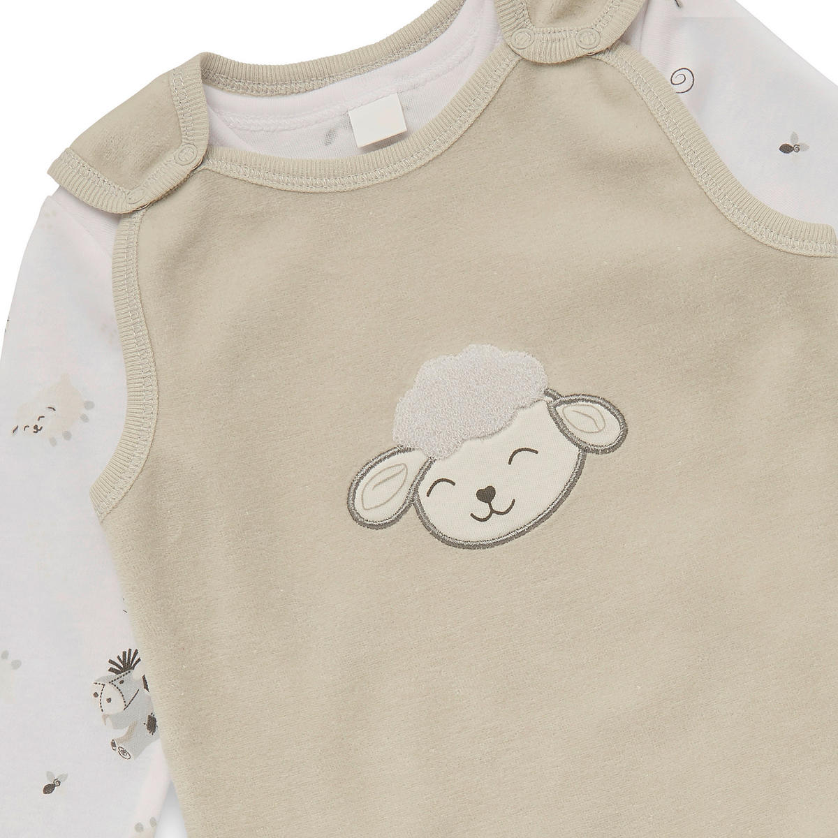 BABYBEKLEIDUNGSSET Diego& Molly 2-teilig  - Weiß/Grau, Basics, Textil (62/68null) - Patinio