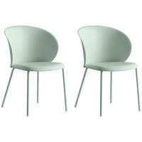 GARTENSTUHL-SET Pastellgrün  - Pastellgrün, Basics, Kunststoff/Metall (55/76/56cm) - Connubia 