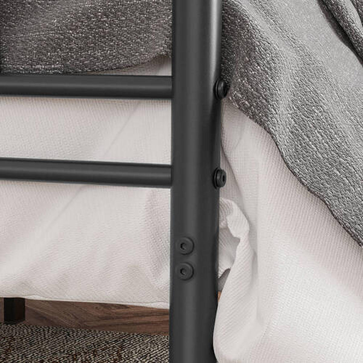 KOVOVÁ POSTEĽ - čierna, Romantik / Landhaus, kov (90/190cm) - Boxxx