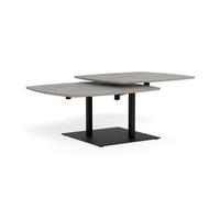 COUCHTISCH CARBALLO 122/70/40 cm rechteckig Grau, Schwarz  - Schwarz/Grau, Design, Keramik/Metall (122/70/40cm) - MID.YOU