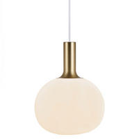 Hängeleuchte (1-flammig) aus O 25/33 cm  - Messingfarben/Schwarz, Basics, Glas/Metall (25/33cm) - Nordlux