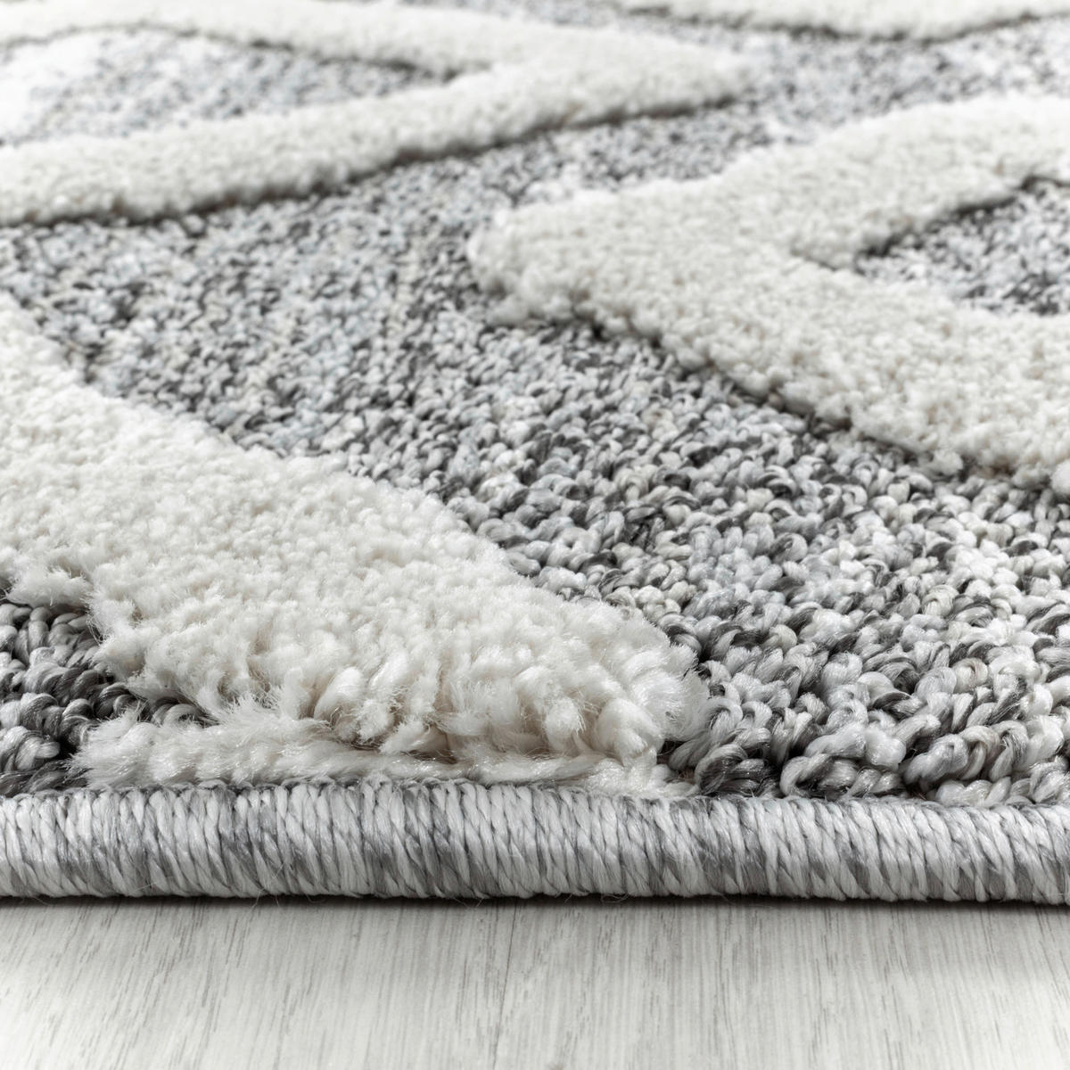 VÄVD MATTA 200/290 cm Pisa 4704 grau  - grå, Klassisk, textil (200/290cm)