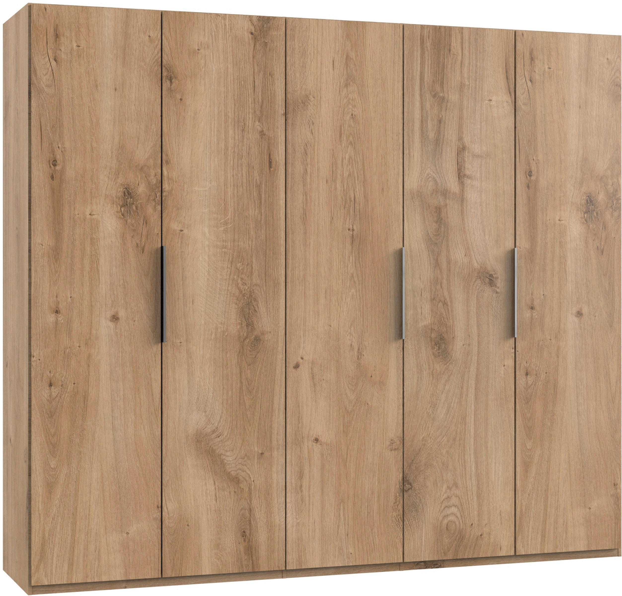 DREHTÜRENSCHRANK in Eichefarben - Chromfarben/Eichefarben, MODERN, Holzwerkstoff (250/216/58cm) - MID.YOU