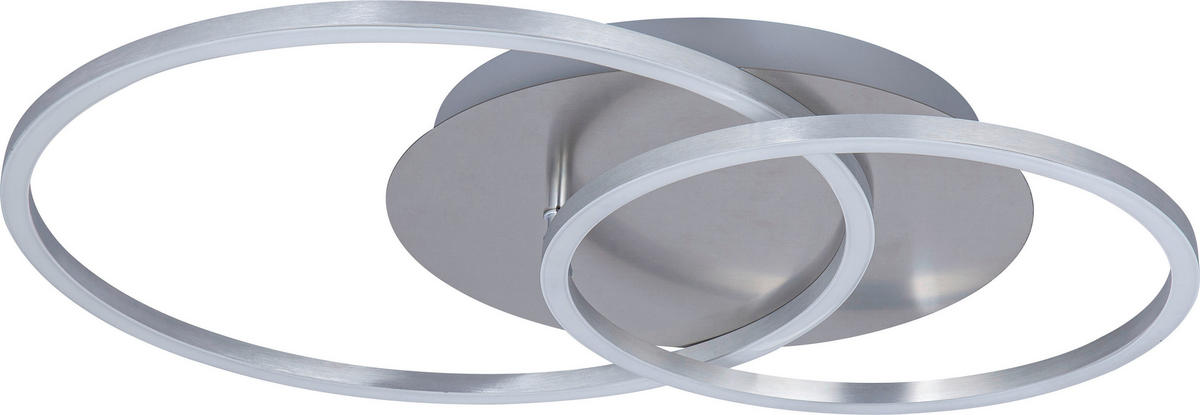 STROPNÍ LED SVÍTIDLO, 54,7/40/7 cm - barvy hliníku, Design, kov/plast (54,7/40/7cm) - Novel