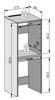 WASCHMASCHINENSCHRANK 67/185,5/65,5 cm  - Silberfarben/Weiß, Design, Metall (67/185,5/65,5cm)