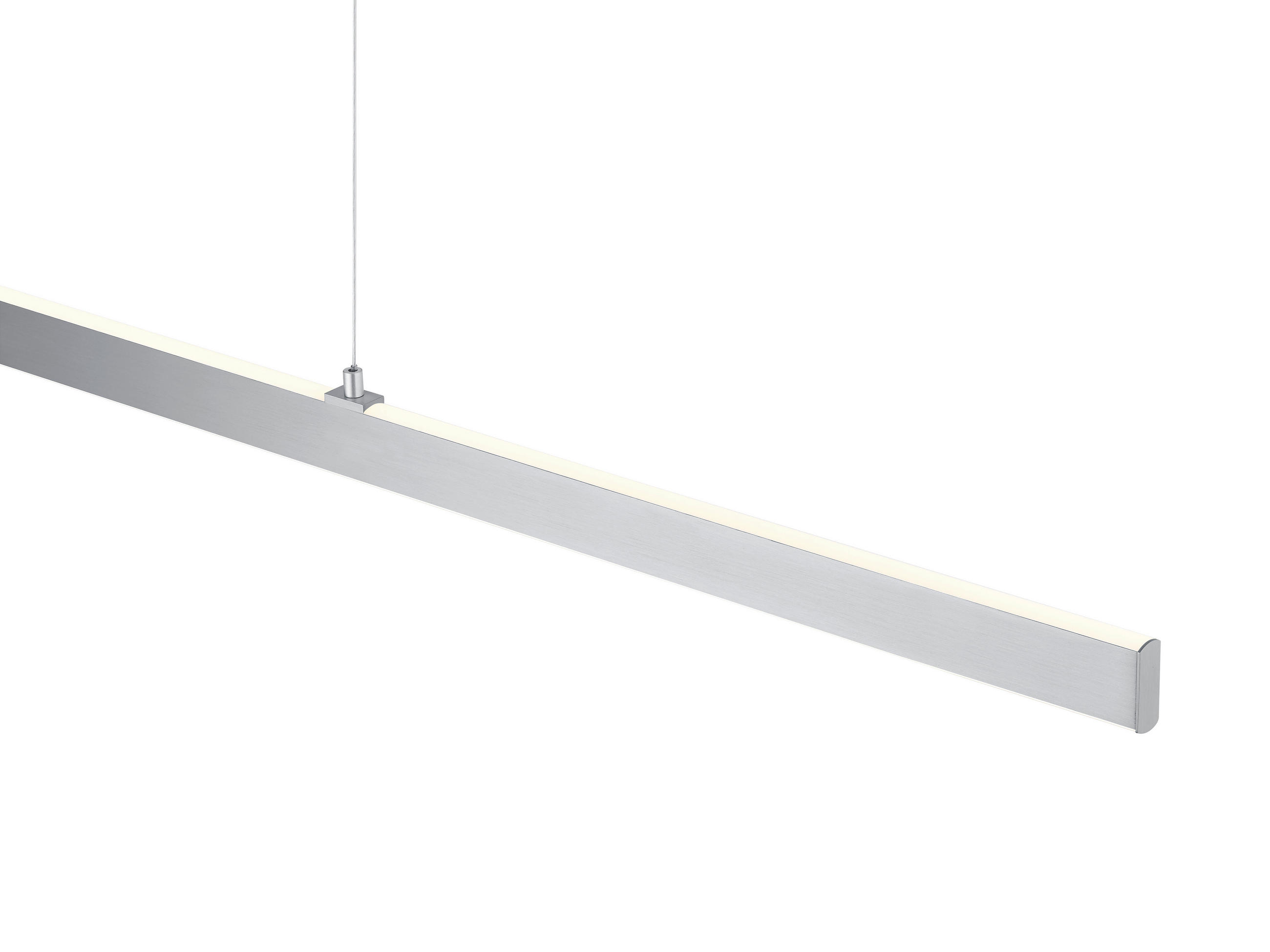LED-HÄNGELEUCHTE KARO 130/4,3/30-150 cm   - Alufarben, Design, Metall (130/4,3/30-150cm) - Hell