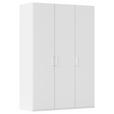 DREHTÜRENSCHRANK 151/223/60 cm 3-türig Weiß  - Silberfarben/Weiß, Design, Holzwerkstoff/Kunststoff (151/223/60cm) - Novel