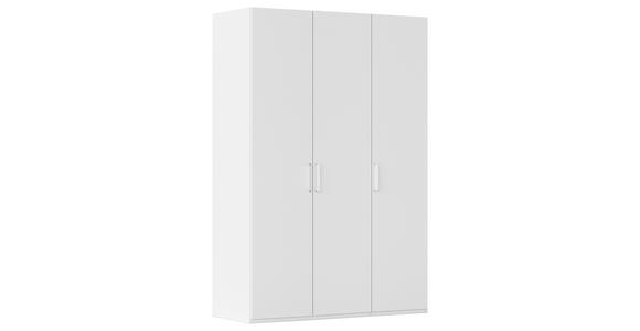 DREHTÜRENSCHRANK 151/223/60 cm 3-türig Weiß - Silberfarben/Weiß, Design, Holzwerkstoff/Kunststoff (151/223/60cm) - Novel