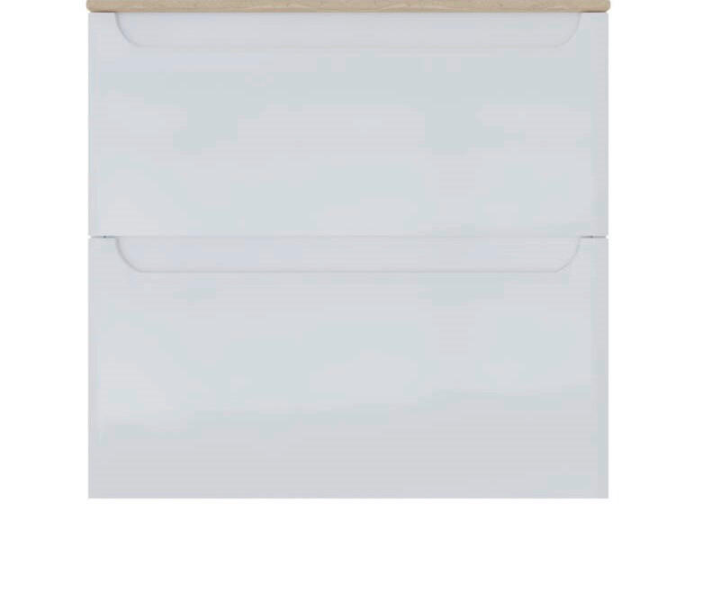 DONJI ELEMENT  boje hrasta, bijela visoki sjaj  - boje hrasta/bijela visoki sjaj, Basics, drvo (60/46/57,5cm)