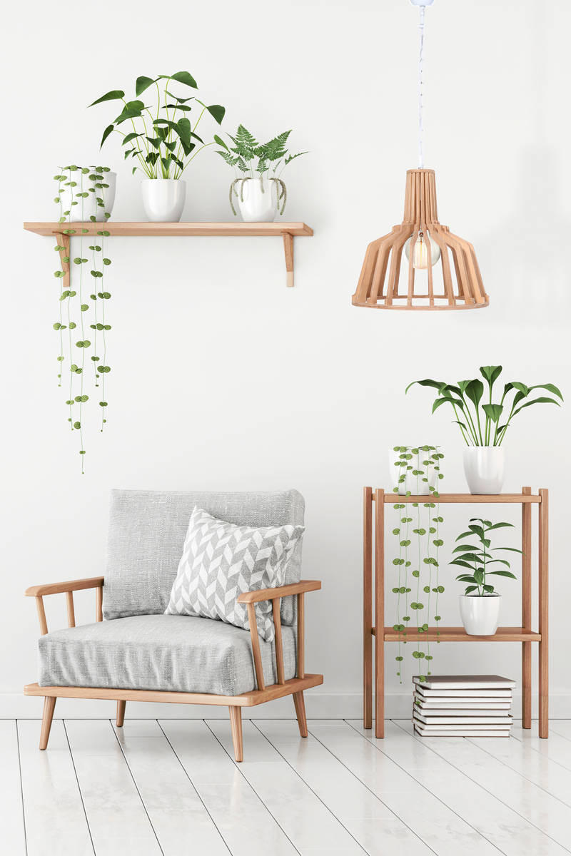 ZÁVĚSNÉ SVÍTIDLO, 41/39/41 cm  - přírodní barvy, Trend, kompozitní dřevo (41/39/41cm) - P & B