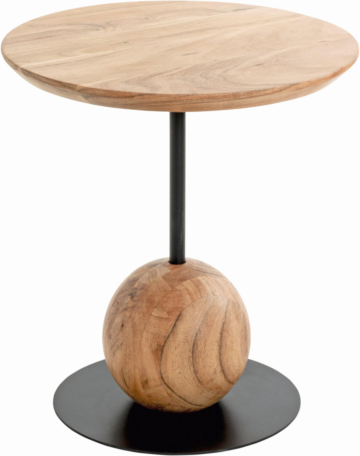 ODKLÁDACÍ STOLEK, akácie, černá, barvy akácie - černá/barvy akácie, Konvenční, kov/dřevo (40/40/45cm)
