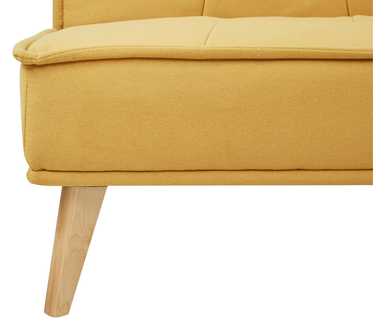 SCHLAFSOFA Webstoff Gelb  - Gelb/Kieferfarben, Design, Holz/Textil (181/82/85cm) - MID.YOU