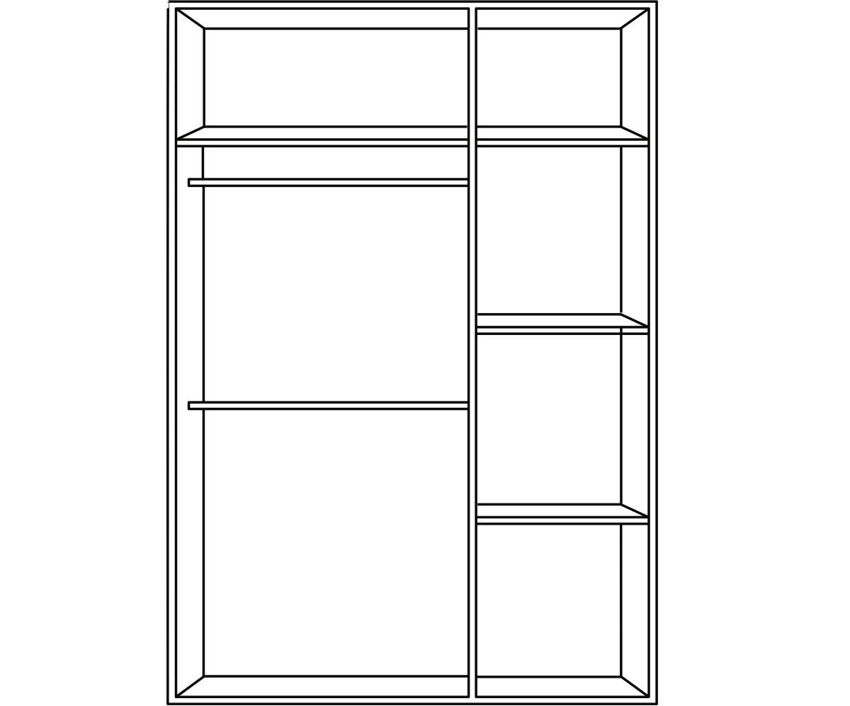 KLEIDERSCHRANK 3-türig Beige, Eichefarben  - Eichefarben/Beige, Basics, Holzwerkstoff (124/204/57cm) - Paidi