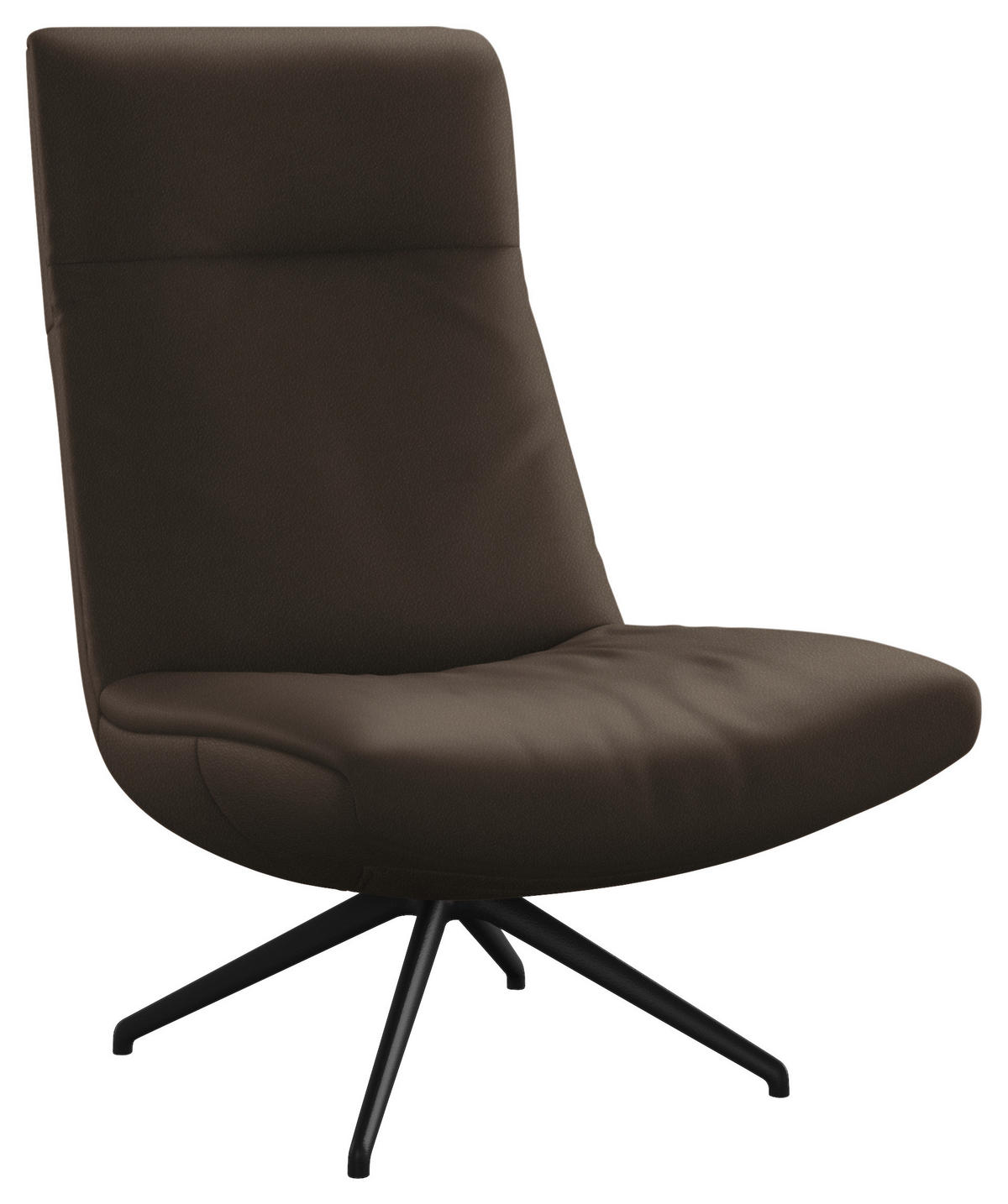 SESSEL Echtleder Taupe  - Taupe/Schwarz, Modern, Leder/Metall (74/105/92cm) - Johann Jakob