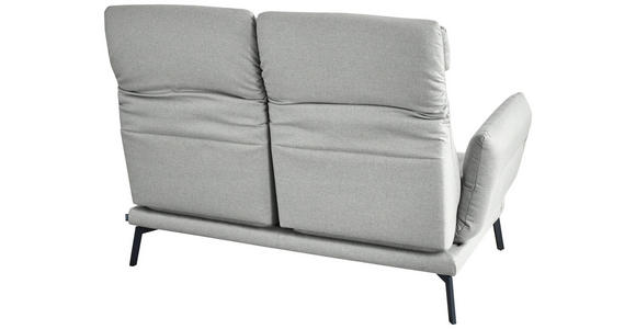 2-SITZER-SOFA Flachgewebe Hellgrau  - Hellgrau/Schwarz, Design, Textil/Metall (178-226/83-113/96-177cm) - Dieter Knoll