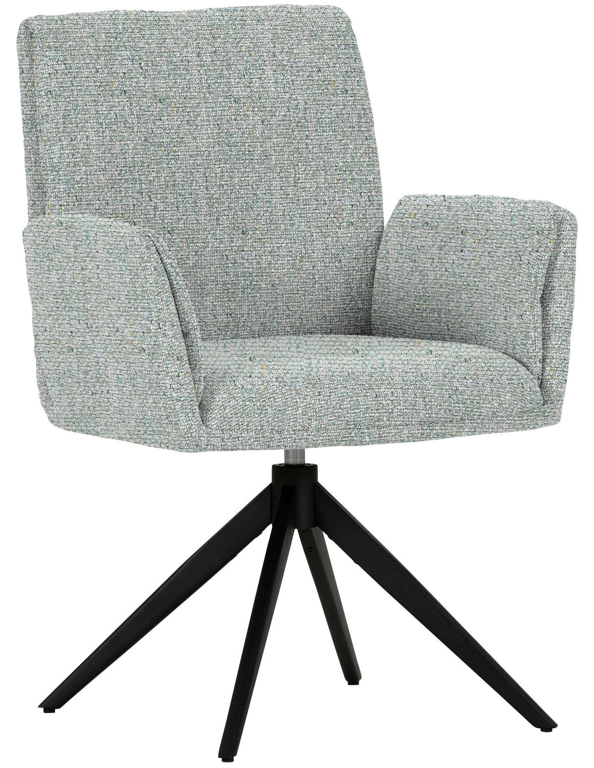 SCAUN CU BRAțE in verde deschis  - verde deschis/negru, Modern, metal/textil (65/90/60cm) - Novel