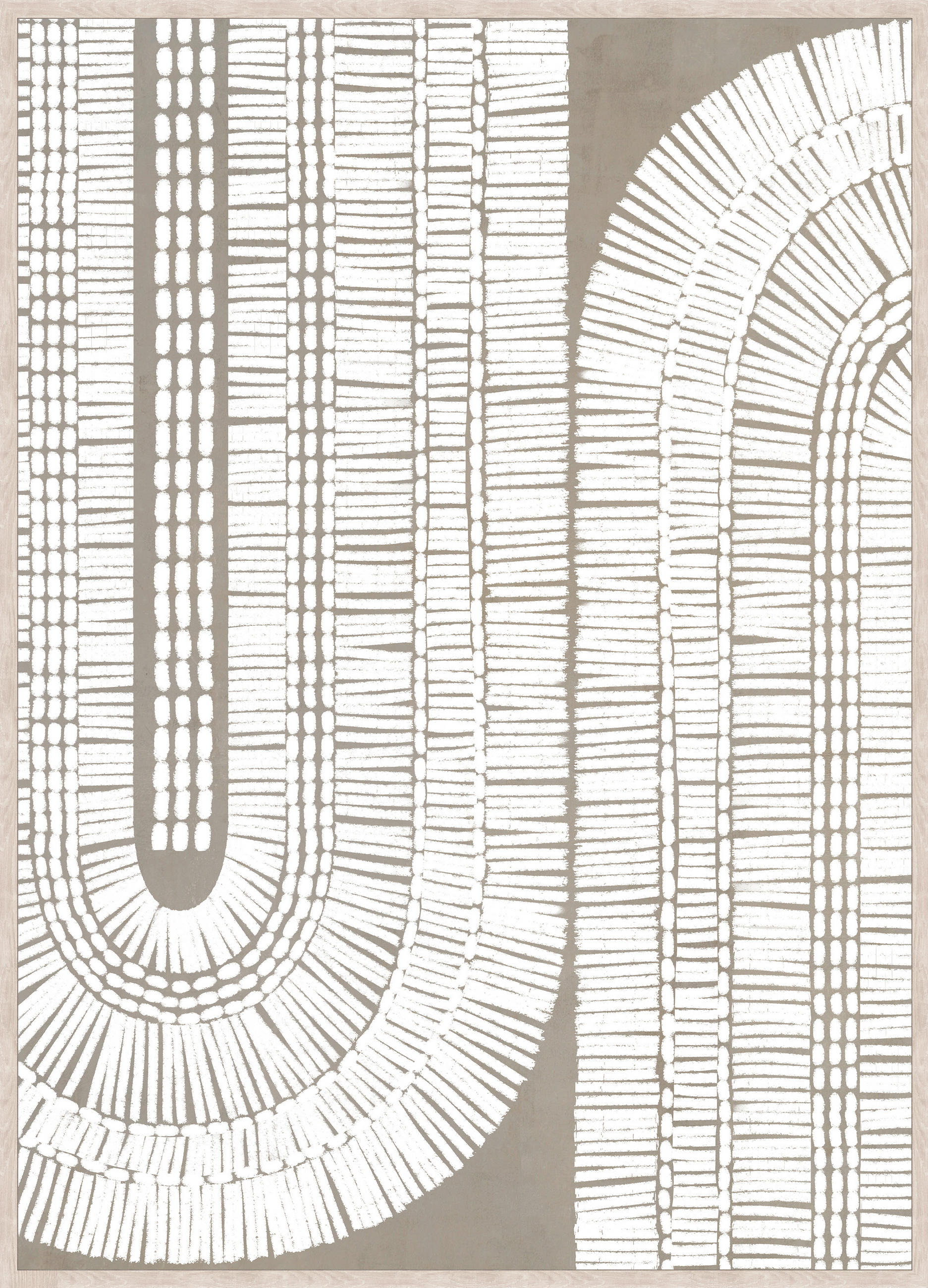 BILD Abstraktes  - Beige/Weiß, Trend, Holzwerkstoff/Kunststoff (50/70cm) - Monee