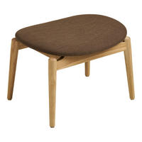 HOCKER Olvera Braun  - Eichefarben/Braun, Basics, Holz/Textil (43/53,5/38cm)