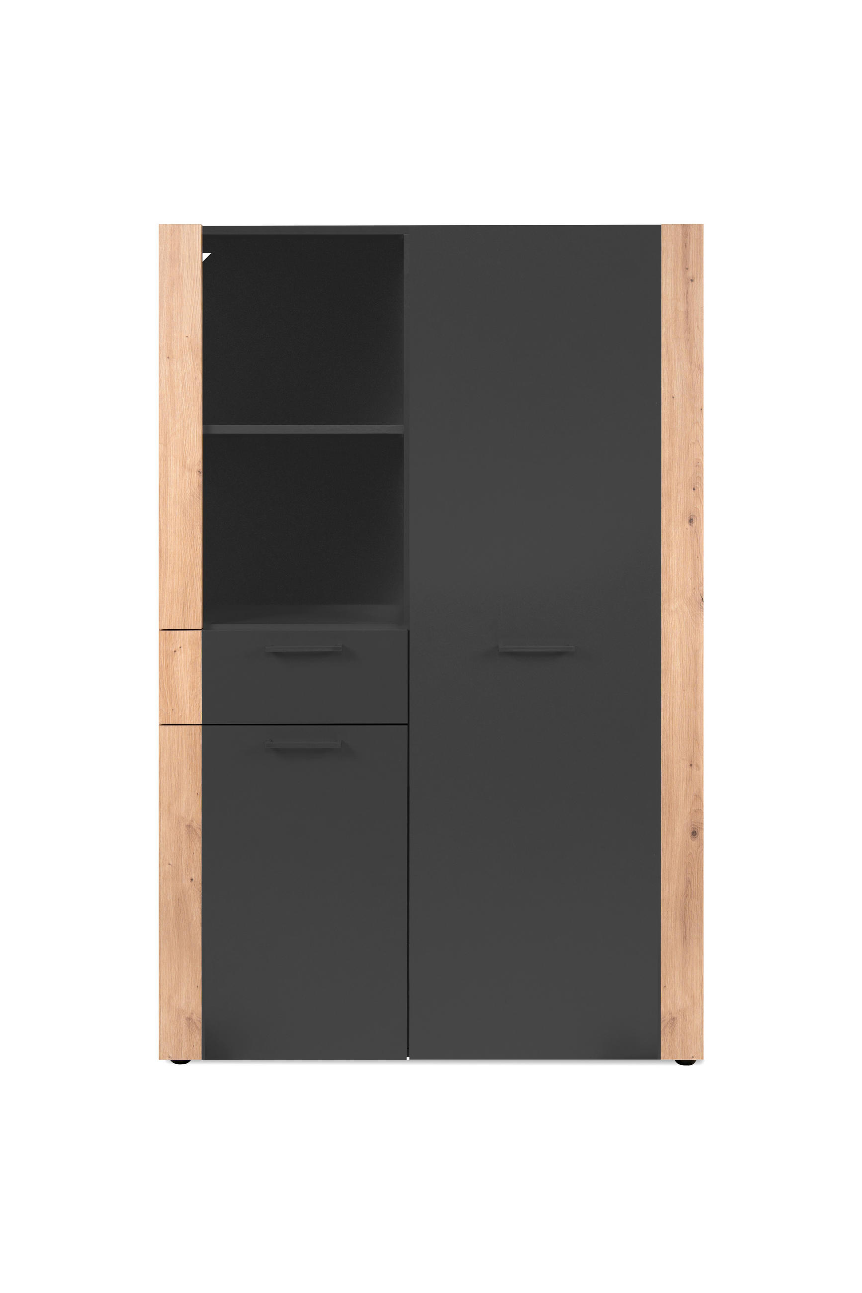 Mid.you Highboard Anthrazit, Eiche Artisan 100x155x35 cm
