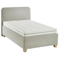 POLSTERBETT 120/200 cm,  in Grau, Ecru, Matratze, gepolstertes Kopfteil, Lattenrost, Bettkasten, H4 = sehr fest  - Ecru/Buchefarben, KONVENTIONELL, Holz/Holzwerkstoff (120/200cm) - Beldomo - Sleep